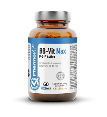 WITAMINA B6-VIT MAX P-5-P ACTIVE (18 mg) 60 KAPSUŁEK - PHARMOVIT (CLEAN LABEL)