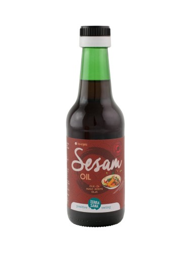 OLEJ SEZAMOWY Z PRAŻONYCH NASION BEZGLUTENOWY BIO 250 ml - TERRASANA