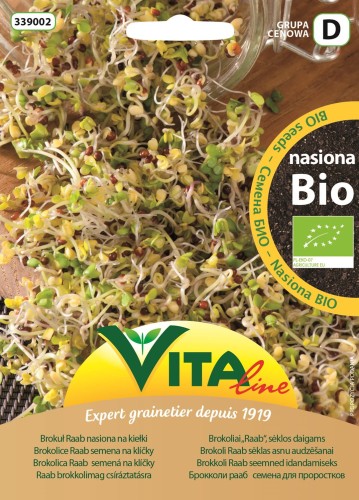 NASIONA BROKUŁU RAAB BIO NA KIEŁKI 20 g - VITA LINE (VG9010, 198042)