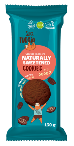 CIASTKA KAKAOWE SŁODZONE AGAWĄ BIO 130 g - ME GUSTO SUPER FUDGIO