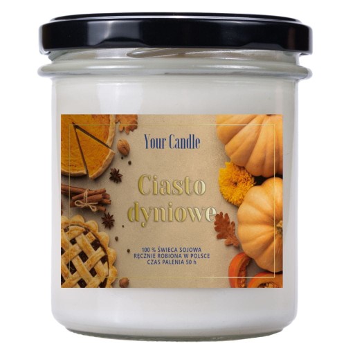 ŚWIECA SOJOWA CIASTO DYNIOWE 300 ml - YOUR CANDLE