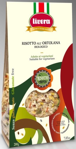 MIESZANKA NA RISOTTO Z SUSZONYMI WARZYWAMI BEZGLUTENOWA BIO 200 g - LIVERA