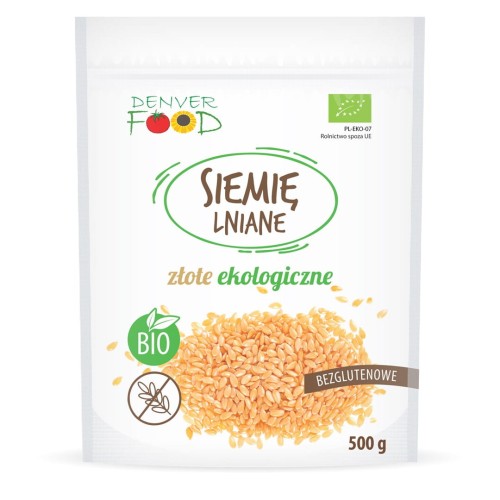 LEN ZŁOTY BEZGLUTENOWY BIO 500 g - DENVER FOOD
