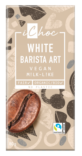 ICHOC TABLICZKA BIAŁA Z KRUSZONYMI ZIARNAMI KAWY ESPRESSO BIO 80 g - ICHOC (VIVANI)