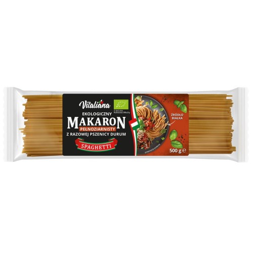MAKARON SEMOLINOWY RAZOWY SPAGHETTI BIO 500 g - VITALIANA