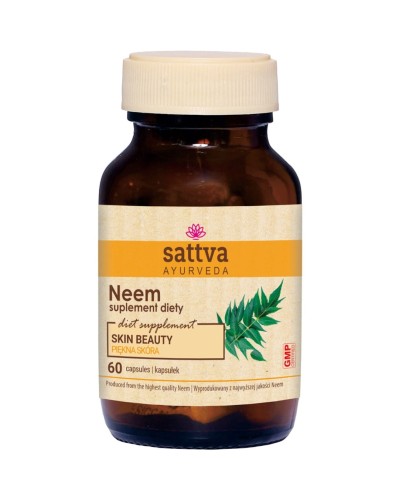 NEEM EKSTRAKT NA PIĘKNĄ SKÓRĘ (450 mg) 60 KAPSUŁEK - SATTVA