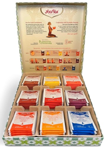 ZESTAW HERBATEK BIO W PUDEŁKU PREZENTOWYM SELECTION BOX (9 SMAKÓW x 5 TOREBEK) 88,5 g - YOGI TEA