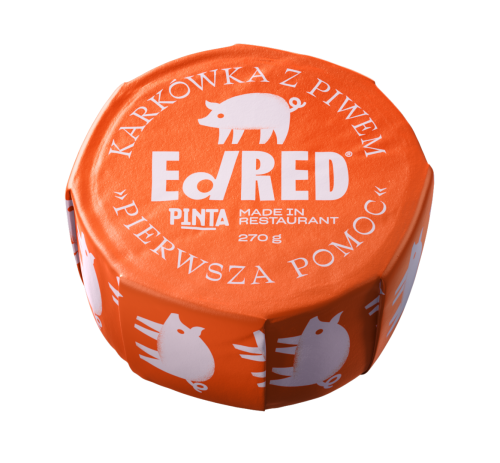 Karkówka z Piwem "Pierwsza Pomoc" Konserwa 270 g - Ed Red