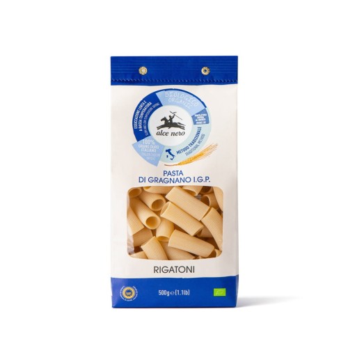 MAKARON SEMOLINOWY - PASTA DI GRAGNANO RIGATONI BIO 500 g - ALCE NERO
