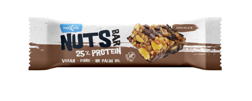 BATON PROTEINOWY 25 % Z ORZECHAMI CZEKOLADOWY BEZGLUTENOWY 40 g - MAXSPORT