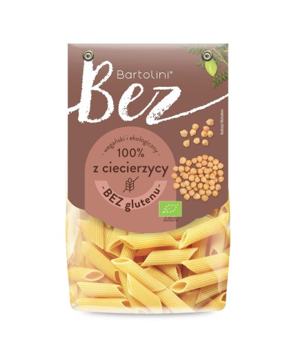 MAKARON PROTEINOWY Z CIECIERZYCY PENNE BEZGLUTENOWY BIO 250 g - BARTOLINI