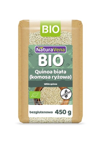 QUINOA BIAŁA KOMOSA RYŻOWA BEZGLUTENOWA BIO 450 g - NATURAVENA