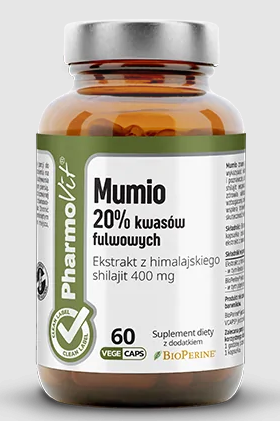 MUMIO EKSTRAKT (400 mg) 60 KAPSUŁEK - PHARMOVIT CLEAN LABEL