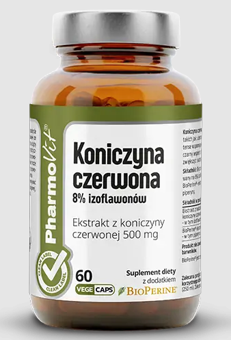 KONICZYNA CZERWONA EKSTRAKT (500 mg) 60 KAPSUŁEK - PHARMOVIT CLEAN LABEL