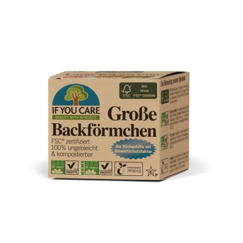 FOREMKI DO MUFFINEK PAPIEROWE DUŻE 60 szt. - IF YOU CARE