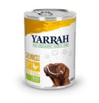 DLA PSA DOROSŁEGO KAWAŁKI KURCZAKA Z POMIDOREM I POKRZYWĄ BIO 405 g - YARRAH