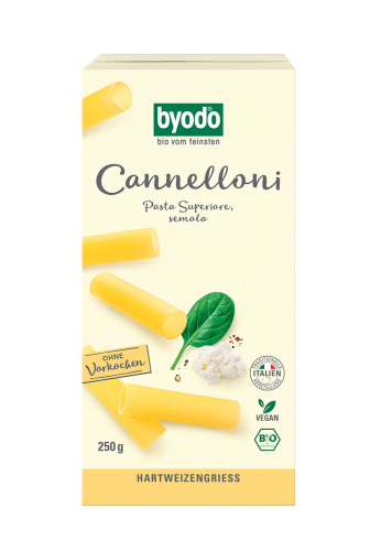 MAKARON SEMOLINOWY CANNELLONI BIO 250 g - BYODO