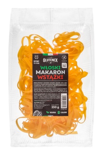 MAKARON KUKURYDZIANY WSTĄŻKI BEZGLUTENOWY 250 g - GLUTENEX