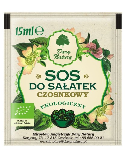 SOS SAŁATKOWY CZOSNKOWY BIO 15 ml DARY NATURY