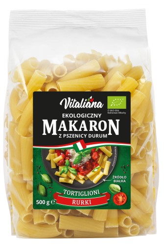 MAKARON SEMOLINOWY TORTIGLIONI BIO 500 g- VITALIANA