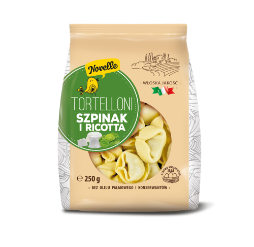 TORTELLONI SZPINAK I RICOTTA 250 g - NOVELLE