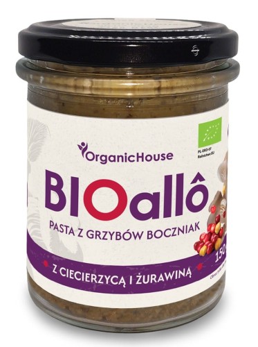 PASTA Z BOCZNIAKÓW Z CIECIERZYCĄ I ŻURAWINĄ BEZGLUTENOWA BIO 180g ORGANIC HOUSE