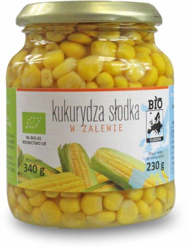 KUKURYDZA SŁODKA W ZALEWIE BIO EUROPA 340G