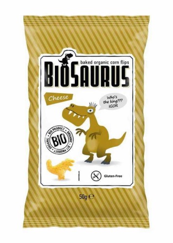 CHRUPKI KUKURYDZIANE O SMAKU SEROWYM BIO SAURUS 50G
