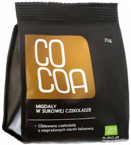 MIGDAŁY W SUROWEJ CZEKOLADZIE BIO COCOA 70G