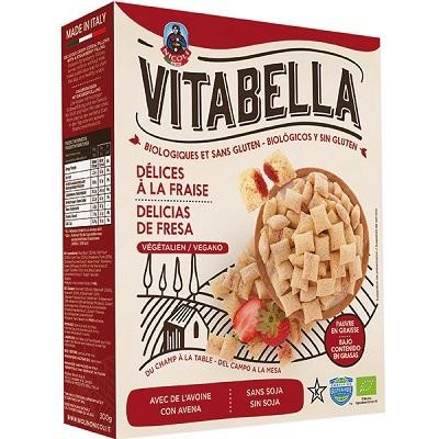 OWSIANE PODUSZECZKI Z NADZIENIEM Z TRUSKAWKOWYM BEZGLUTENOWE VITABELLA 300G