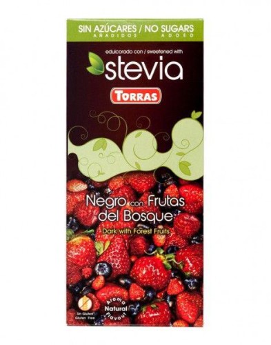 Czekolada Torras Stevia Gorzka Owoce Leśne Bezglut 125g