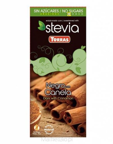 Czekolada Torras Stevia Gorzka Z Cynamonem Bezglut 125g