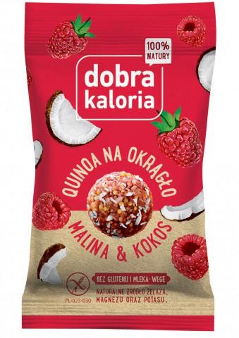 Dobra Kaloria Quinoa Na Okrągło Malina Kokos 24g