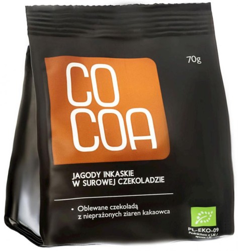 JAGODY INKASKIE W SUROWEJ CZEKOLADZIE BIO COCOA 70G