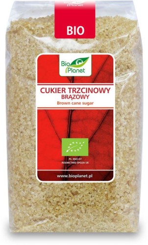 CUKIER TRZCINOWY BRĄZOWY DEMERARA BIO PLANET 500G