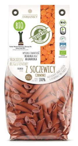 Makaron Fab.Bezglutenowy Z Czerwonej Soczewicy 250g Rurka Bio Fa