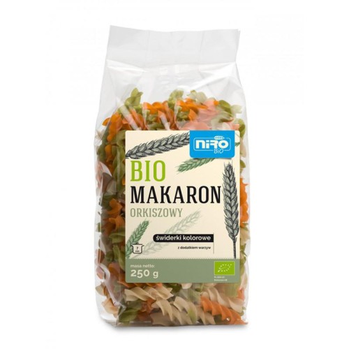MAKARON ORKISZOWY ŚWIDERKI KOLOROWE BIO NIRO 250G