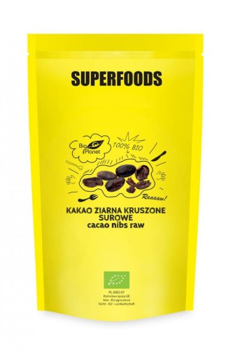 KAKAO ZIARNA KRUSZONE SUROWE BIO PLANET 600G