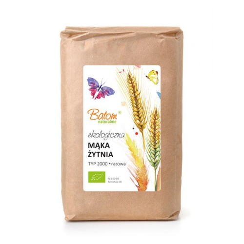 Mąka Żytnia Razowa Typ 2000 Batom Bio 1kg