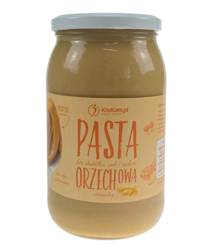 PASTA ORZECHOWA CRUNCHY Z KAWAŁKAMI ORZECHÓW KRUKAM 900G