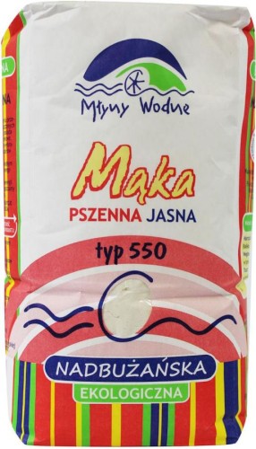 Mąka Pszenna Jasna Nadbużańska Typ 550 Bio Młyny Wodne 1kg