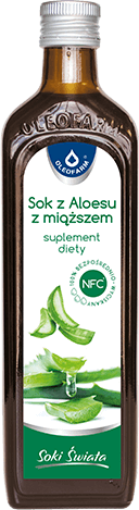 Sok Z Aloesu 100% Z Miąższem Oleofarm 500ml