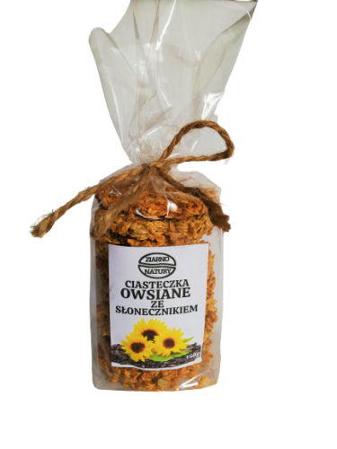 Ciastka Owsiane Ze Słonecznikiem Ziarno Natury 150g