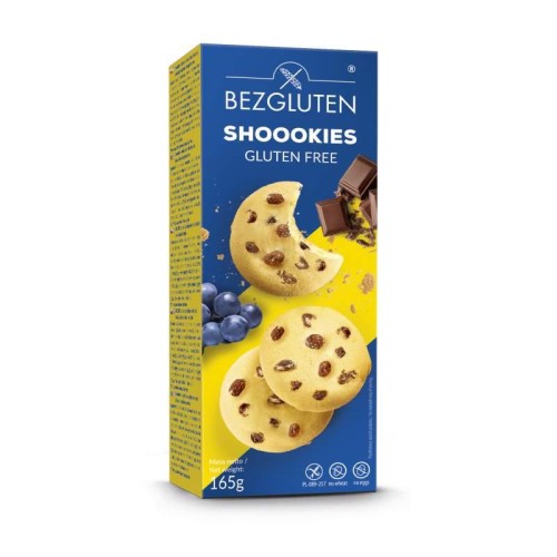 SHOOOKIES CIASTECZKA Z KAWAŁKAMI CZEKOLADY BEZGLUTEN 165G
