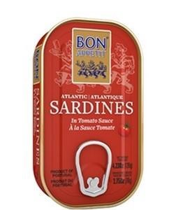 SARDYNKI PORTUGALSKIE W SOSIE POMIDOROWYM BON APPETIT 120G