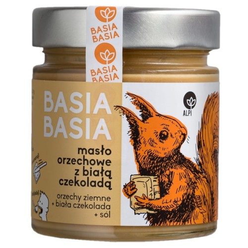 KREM ORZECHOWY Z BIAŁA CZEKOLADĄ BASIA BASIA ALPI 210G