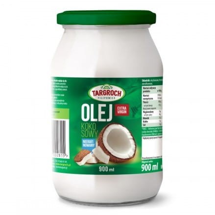 OLEJ KOKOSOWY NIERAFINOWANY TARGROCH 900ML