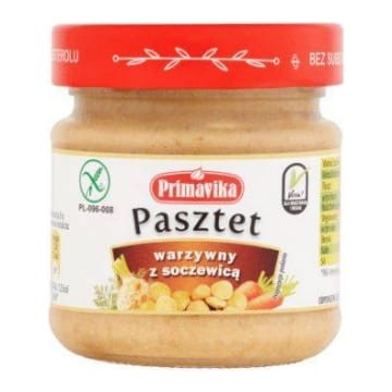 PASZTET WARZYWNY Z SOCZEWICĄ PRIMAVIKA 160G