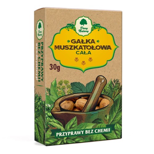 GAŁKA MUSZKATOŁOWA CAŁA DARY NATURY 30G