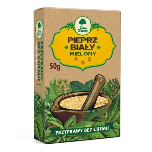 Pieprz Biały Mielony Dary Natury 50g